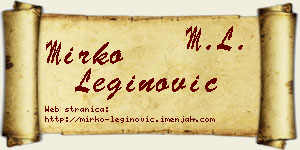 Mirko Leginović vizit kartica